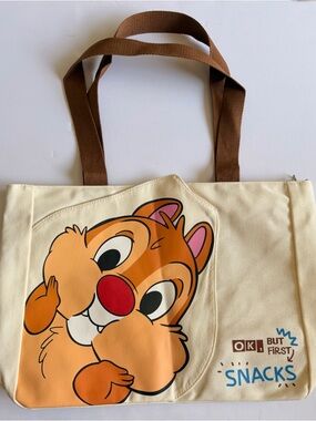 New Chipmunk Snack Tote Bag Canvas